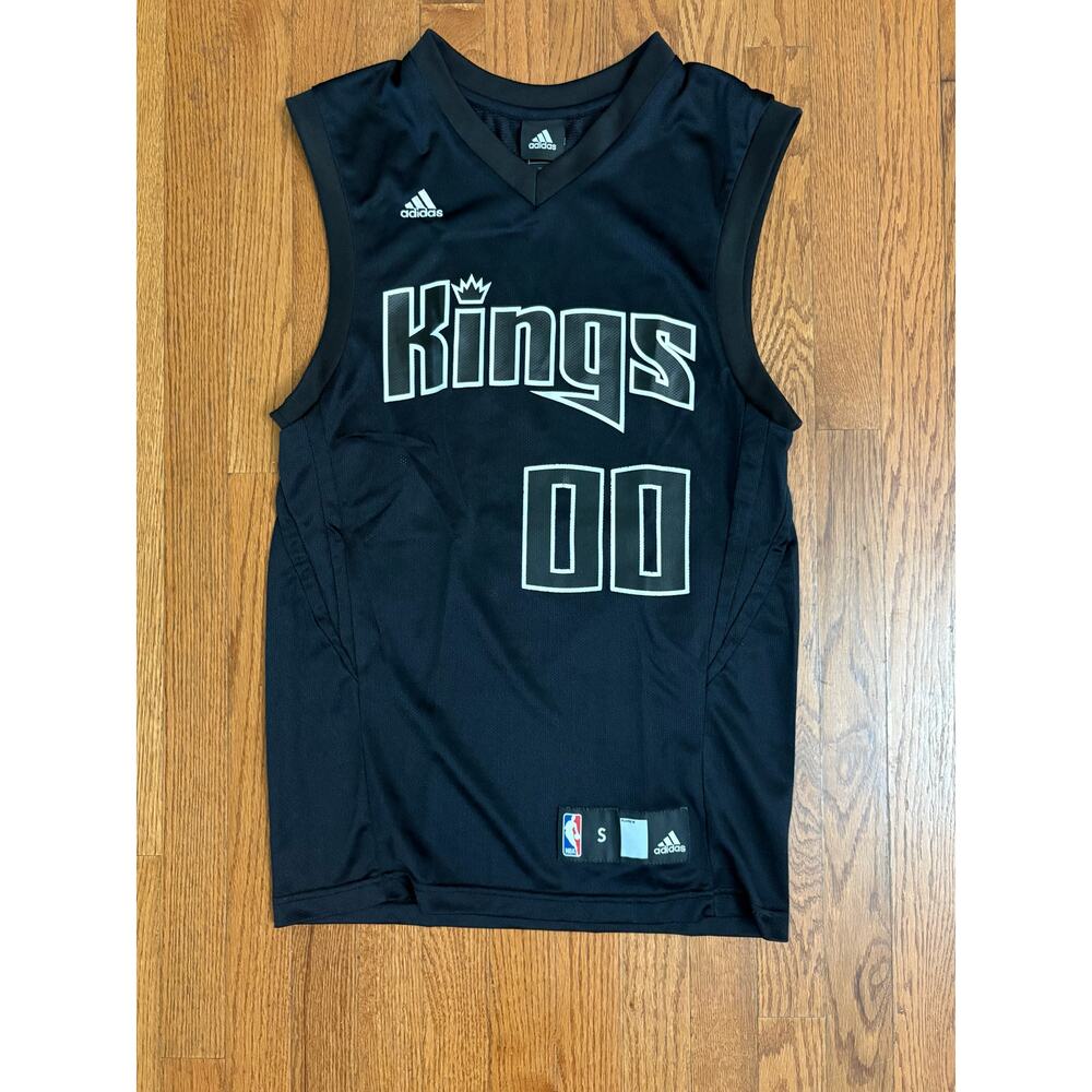 Adidas Sacramento Kings Oldham 00‎ NBA Basketball Jersey Black Mens Small
